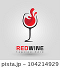 red wine Vector Illustration of Vibrant Abstract Logo Design Elements 104214929