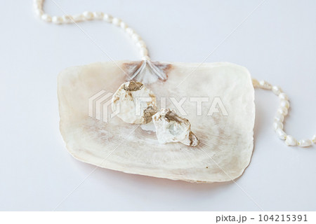Handcraft earrings made from seashells. Unique handmade fashion accessories collection. 104215391