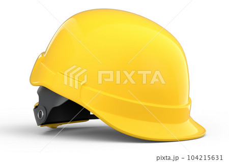 Yellow safety helmet or hard cap isolated on wihte background Yellow safety helmet or hard cap isolated on wihte background 104215631