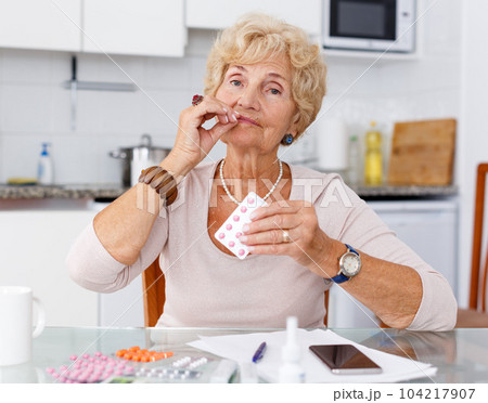 Portrait of attractive mature woman 104217907