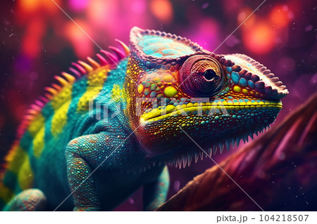 Colorful Chameleon Wallpaper