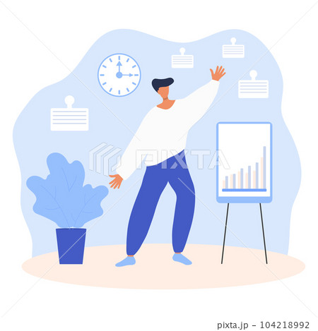 Businessman presenting growing graph statistics 104218992