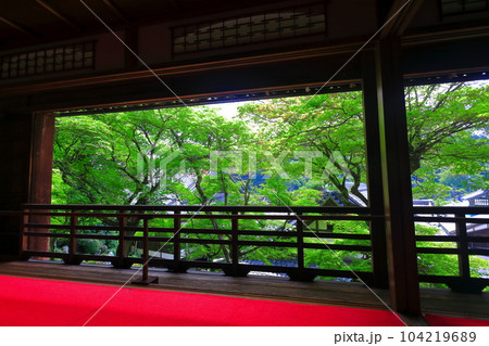 【京都府】楊谷寺（柳谷観音）の上書院から見た浄土苑（限定公開） 104219689
