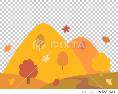 秋の山をイメージしたイラスト 秋の山をイメージしたイラスト 104221584
