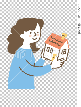 拿著 house_color 模型的女人 104222253