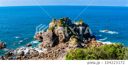 鬼海ヶ浦展望所からの眺め　パノラマ　【熊本県天草市】 104223172