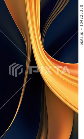 Abstract technological virtual background with gradient curves, minimalist style, green, blue gradient 104223358