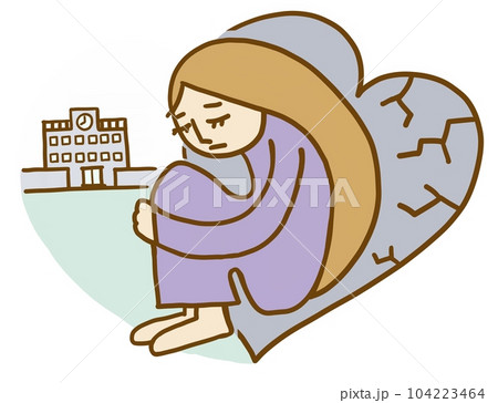 傷ついた心 不登校 女の子 イラスト 傷ついた心 不登校 女の子 イラスト 104223464