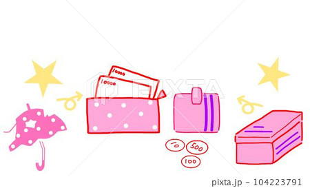 アップサイクリングのかわいい手描きイラスト アップサイクリングのかわいい手描きイラスト 104223791