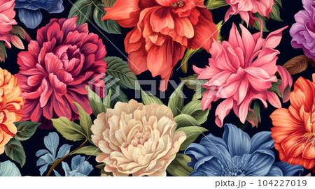 Painting with flowers, botanical concept, greeting card, floral print printable Painting with flowers, botanical concept, greeting card, floral print printable 104227019