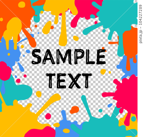 フレーム素材_カラフルなペンキ 104227289