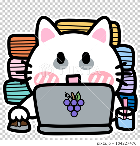 Working cat Bubble note paper journal daily planner stickers note Background texture line wallpapers work flower Working cat Bubble note paper journal daily planner stickers note Background texture line wallpapers work flower 104227470