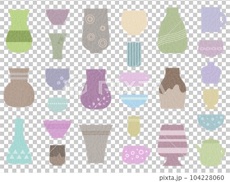 焼き物の素材 A6のイラスト素材 [104228060] PIXTA