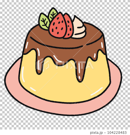 Pudding strawberry chocolate cream bakery Bubble note doodles paper clips journal daily planner stickers sticky note book study student 104228483