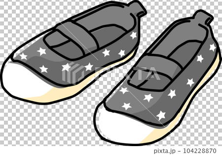 Indoor shoes (gray star pattern) 104228870