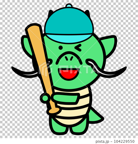 野球バットを持つ辰のイラスト 104229550