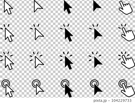 set of pointer marks set of pointer marks 104229733