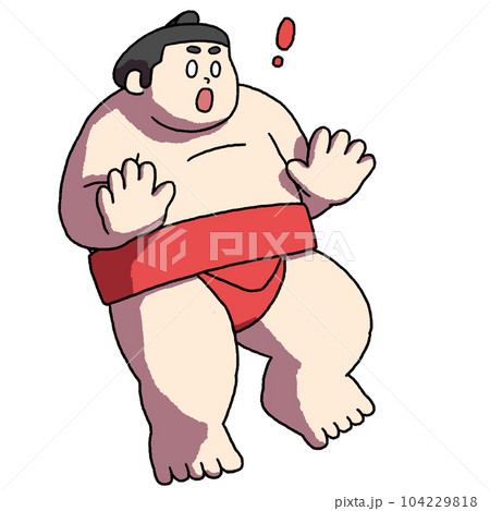 驚く力士 104229818