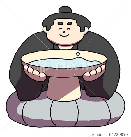 盃を掲げる力士 盃を掲げる力士 104229850