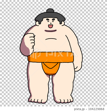 sumo wrestler rejoicing 104229868