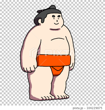 smiling sumo wrestler 104229875