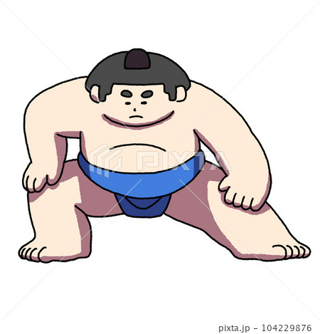 準備運動をする力士 104229876