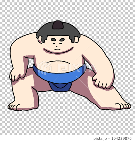 準備運動をする力士 104229876