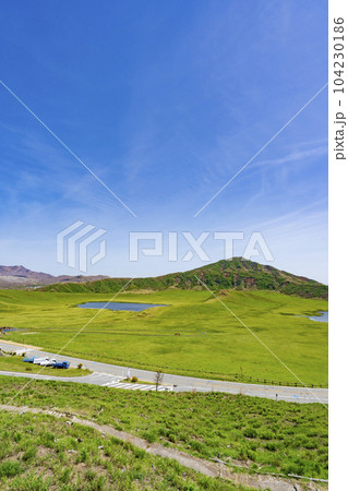 【熊本県】雄大な阿蘇カルデラの草千里ヶ浜 【熊本県】雄大な阿蘇カルデラの草千里ヶ浜 104230186