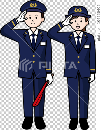 Station staff male and female 104230406