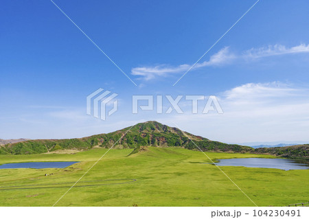 【熊本県】雄大な阿蘇カルデラの草千里ヶ浜 104230491