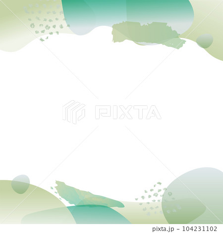 抽象的なかわいい緑のフレームのベクター素材 104231102