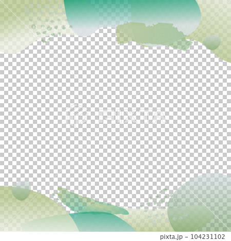 抽象可愛綠框矢量素材 104231102