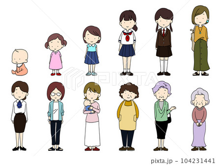 さまざまな年齢の女性 104231441