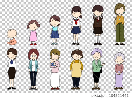 さまざまな年齢の女性 104231441