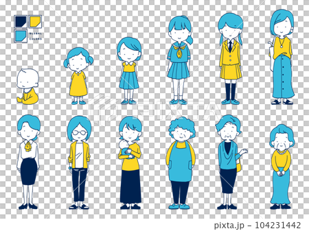 不同年齡段的女性 104231442