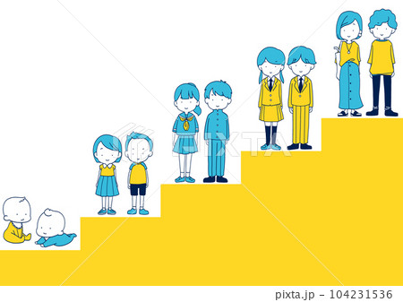 段階的に成長する子供のイラスト素材 [104231536] - PIXTA