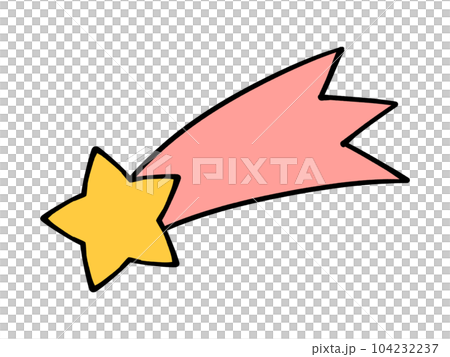 可愛的流星插畫素材 104232237