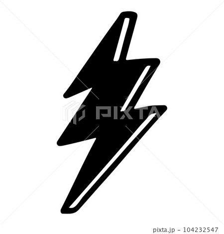 Doodle sketch style of electric lightning bolt symbol vector illustration for concept design. 104232547