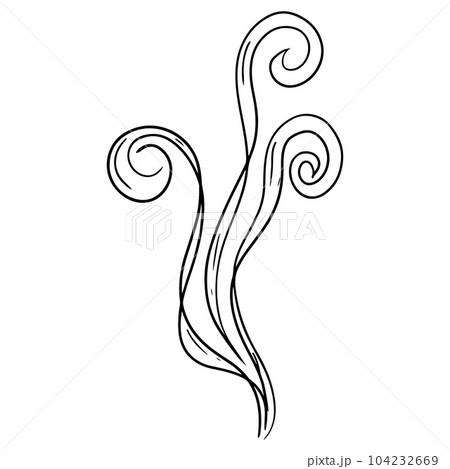 Doodle sketch style of smoke symbol drawn illustration for concept design. Doodle sketch style of smoke symbol drawn illustration for concept design. 104232669