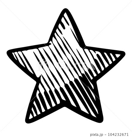 Doodle sketch style of star cartoon hand drawn illustration for concept design. Doodle sketch style of star cartoon hand drawn illustration for concept design. 104232671