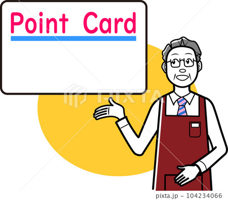 ポイントカードを紹介する店員さん 104234066