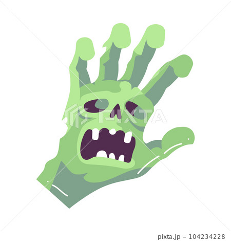 Hand Drawn zombie hand in flat style Hand Drawn zombie hand in flat style 104234228