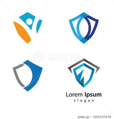 Shield logo vector icon Shield logo vector icon 104235470