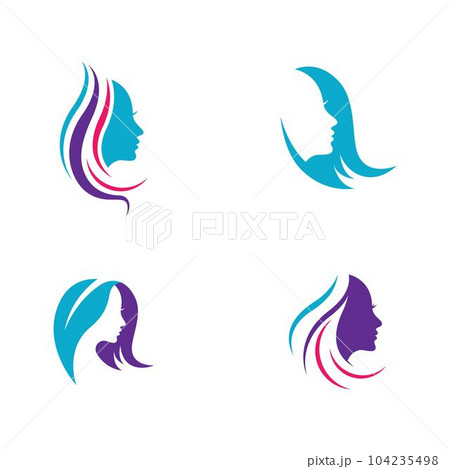 Beauty hair and salon logo Beauty hair and salon logo 104235498