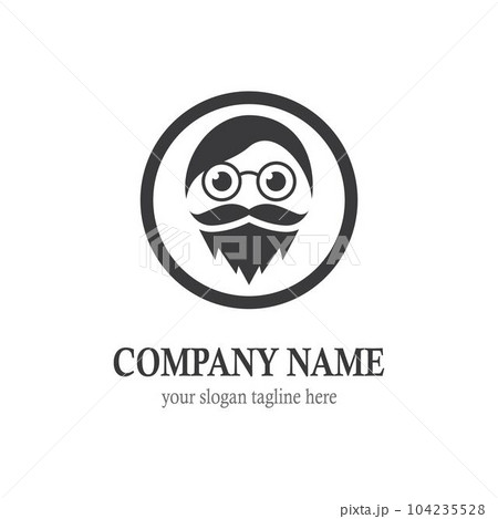 Gentleman face character symbol and logo vector icon Gentleman face character symbol and logo vector icon 104235528