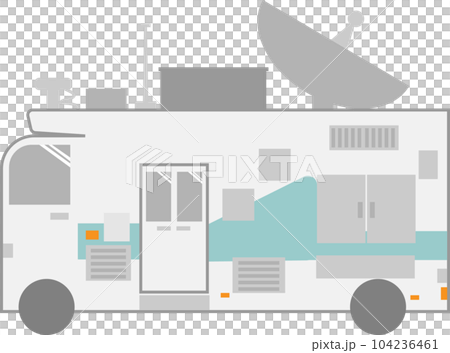 テレビ局などの中継車のイラスト 104236461
