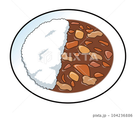 カレーライス　イラスト 104236886
