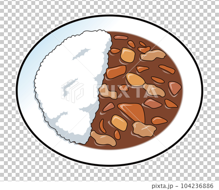 カレーライス　イラスト 104236886