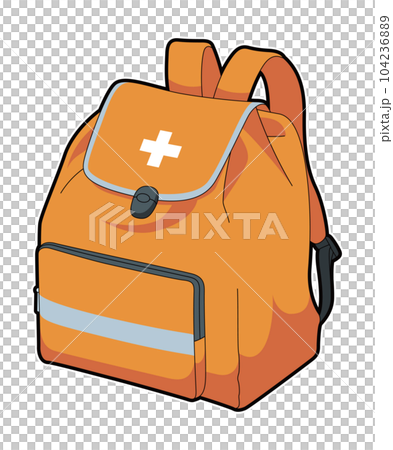 Disaster prevention backpack illustration Disaster prevention backpack illustration 104236889