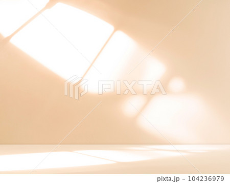Background Light Shadow on Wall Room,Abstract White Orange Studio Product Summer Tropical,Overlay from Window Minimal Cosmetic Beauty,Pastel Podium Mockup Template Loft Cement Marble Stone Concrete. 104236979